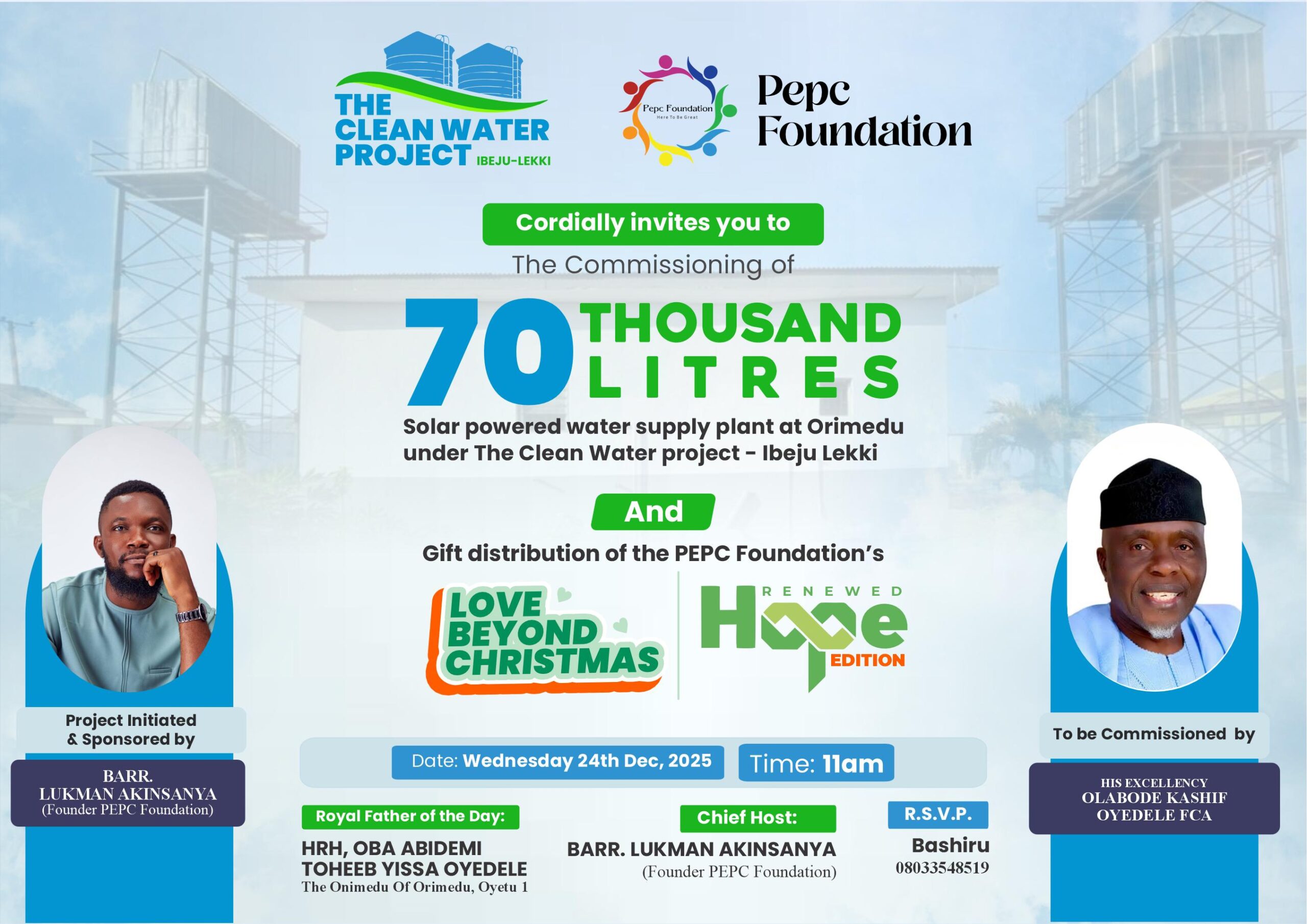 Pepc Commissions 70,000 Litres Clean Water Project, Feeds 10, 000 ...
